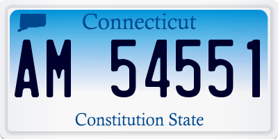 CT license plate AM54551