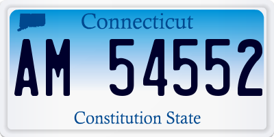 CT license plate AM54552