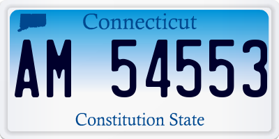 CT license plate AM54553