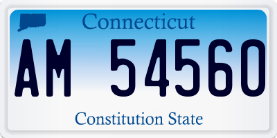 CT license plate AM54560