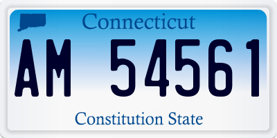 CT license plate AM54561
