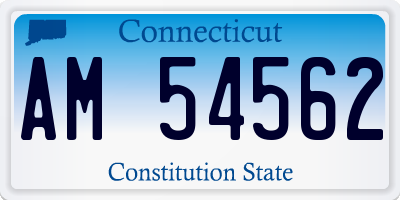 CT license plate AM54562