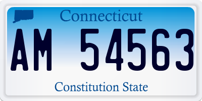 CT license plate AM54563
