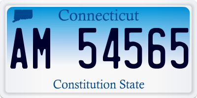 CT license plate AM54565