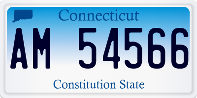 CT license plate AM54566