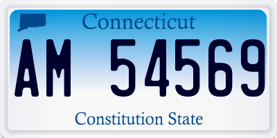 CT license plate AM54569