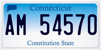 CT license plate AM54570
