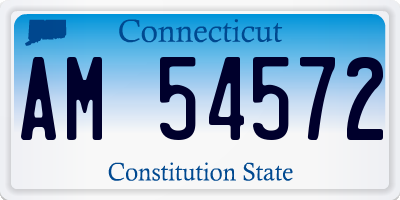 CT license plate AM54572