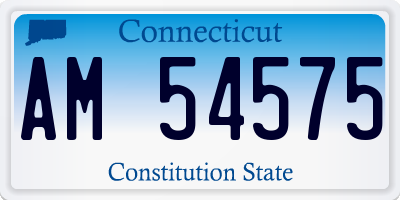 CT license plate AM54575