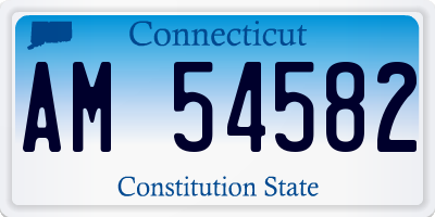 CT license plate AM54582