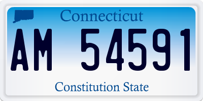 CT license plate AM54591