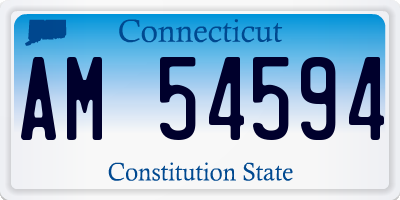CT license plate AM54594