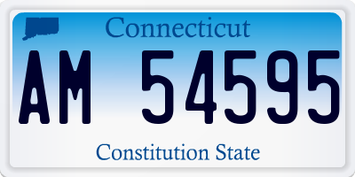CT license plate AM54595