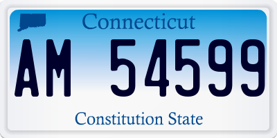 CT license plate AM54599