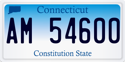 CT license plate AM54600