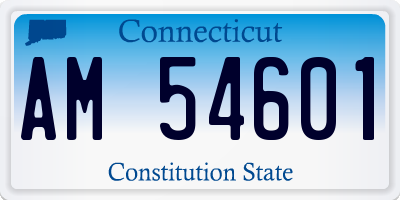 CT license plate AM54601