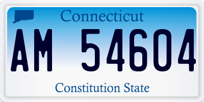 CT license plate AM54604