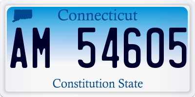 CT license plate AM54605