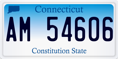CT license plate AM54606