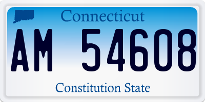 CT license plate AM54608