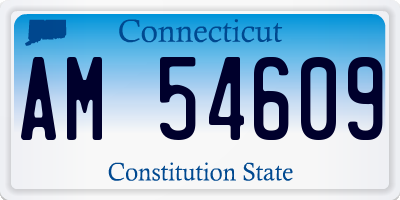 CT license plate AM54609