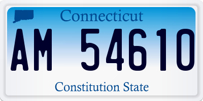 CT license plate AM54610
