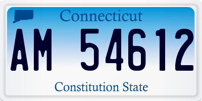 CT license plate AM54612