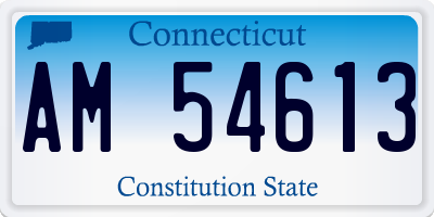 CT license plate AM54613