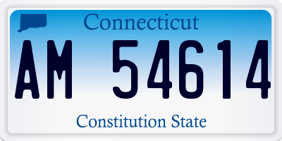 CT license plate AM54614