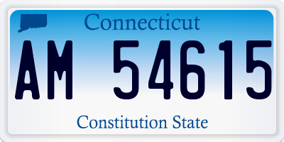 CT license plate AM54615