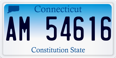 CT license plate AM54616