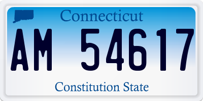 CT license plate AM54617