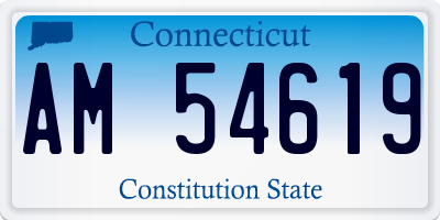 CT license plate AM54619