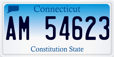 CT license plate AM54623