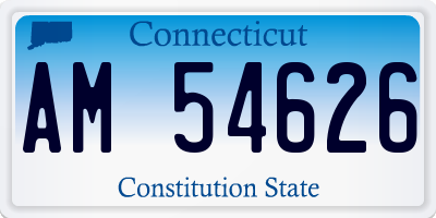CT license plate AM54626