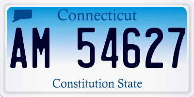 CT license plate AM54627