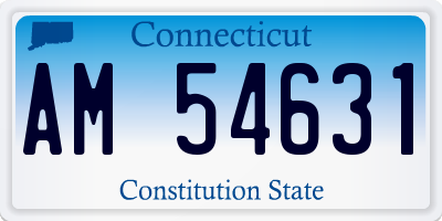 CT license plate AM54631