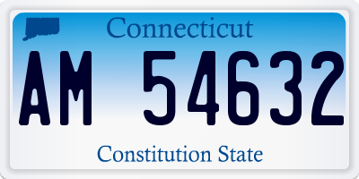 CT license plate AM54632