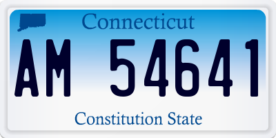 CT license plate AM54641