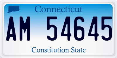 CT license plate AM54645