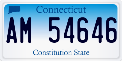 CT license plate AM54646