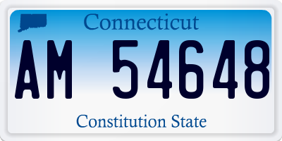 CT license plate AM54648