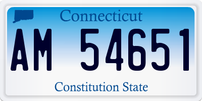 CT license plate AM54651