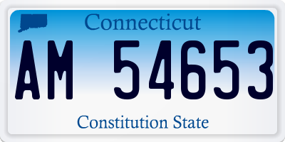 CT license plate AM54653