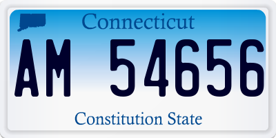 CT license plate AM54656