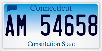 CT license plate AM54658