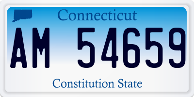 CT license plate AM54659