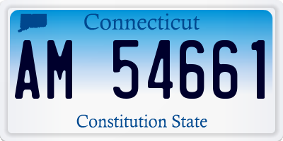 CT license plate AM54661