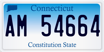 CT license plate AM54664