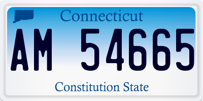 CT license plate AM54665